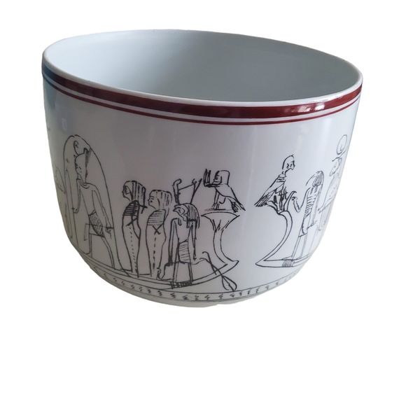 Block Vista Alegre Portugal Vintage Brooklyn Museum Egyptian Porcelain Bowl Vase - Picture 8 of 11